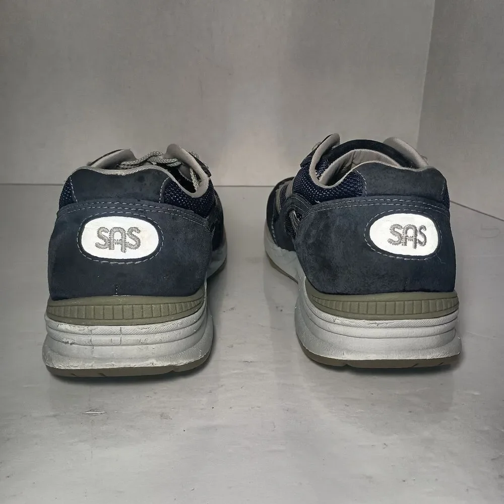 SAS Journey Mesh Blue Grey Mens Walking Shoes Sz 7.5 W $214 Msrp Comfort